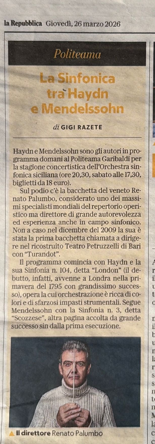 Repubblica 26 marzo 26 concerto Palumbo