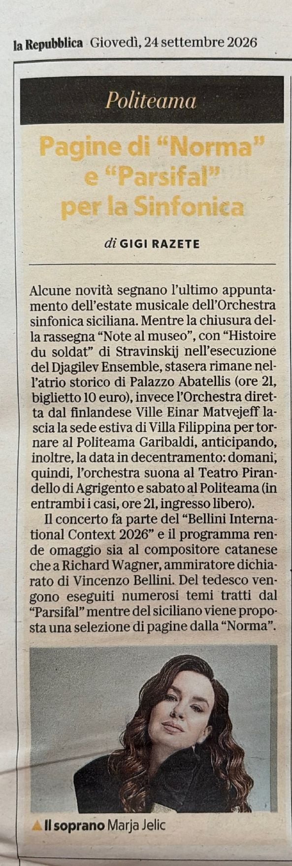 Repubblica 24 settembre 2026