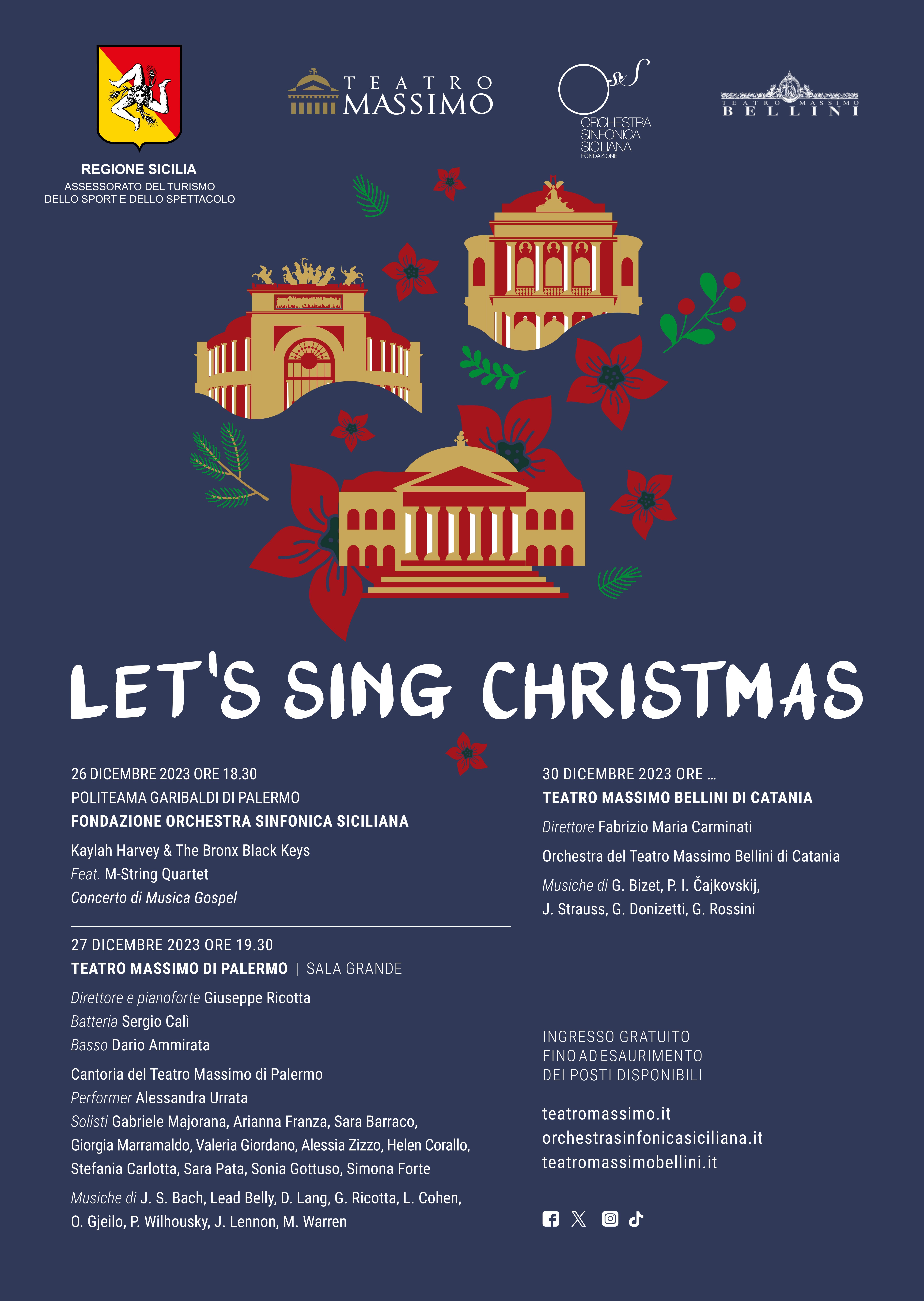 Manifesti Let's sing Christmas