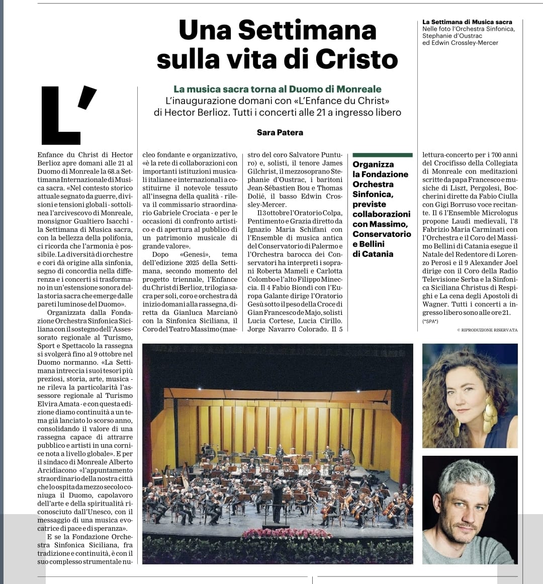 Giornale di SIcilia 1 ottobre 2026
