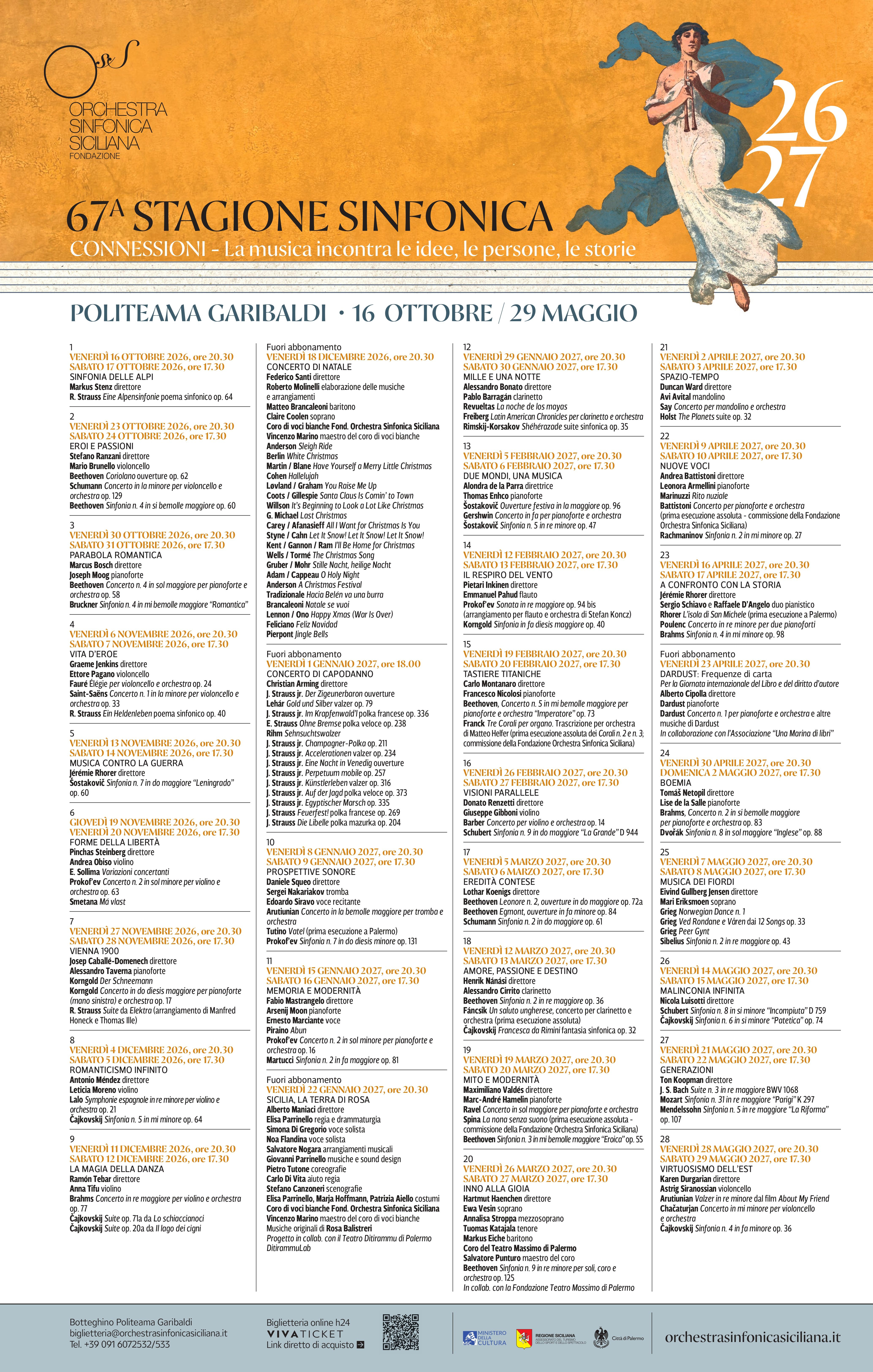 Manifesto stagione sinfonica 26 27